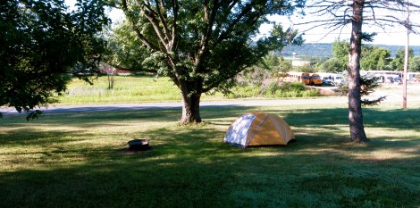 camping on nathan's lawn